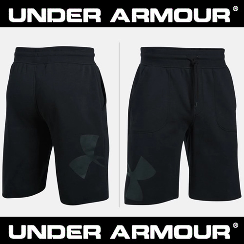 UNDERARMOUR h16008 언더아머반바지 후리스 야구반바지 블랙