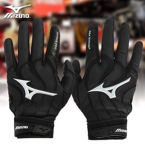 [MIZUNO] Vintage Pro Batting Glove 미즈노 빈티지 프로 배팅장갑 검/검 야구 장갑 야구홀릭 야구용품  