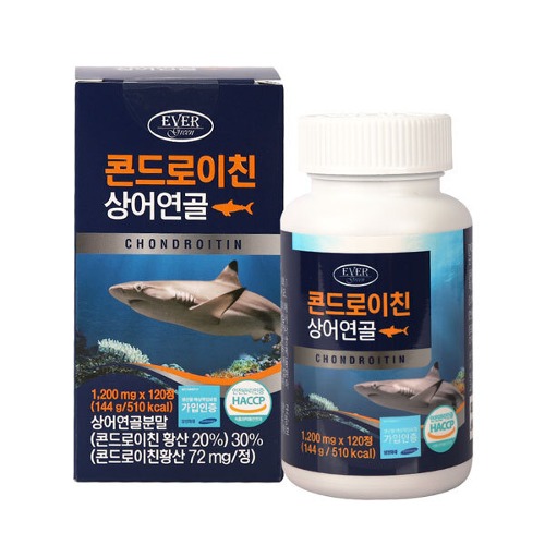 [에버그린] 콘드로이친 상어연골 900mg x 120정