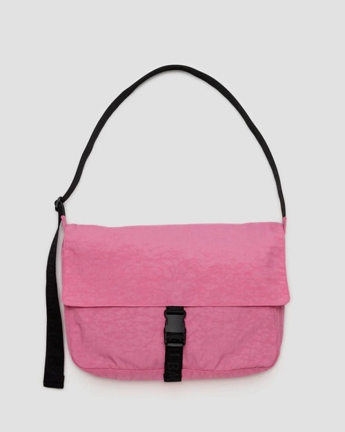 Nylon Messenger Bag - Pink