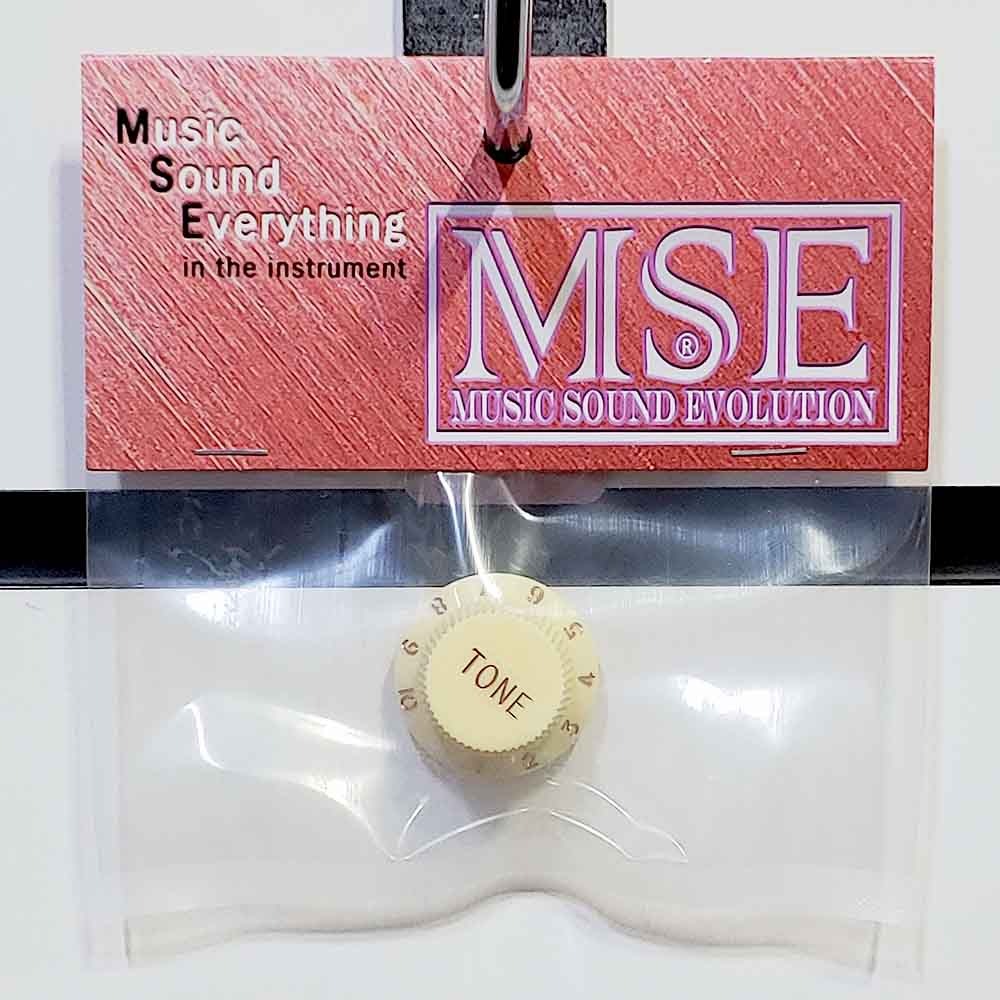 MSE STKNT-AWH-A 스트라토캐스터 톤노브 에이지드화이트색 1개 MSE Stratocaster Tone Knob Aged White (1) 스트랫노브,스플릿샤프트용노브 펜더포트,CTS포트용