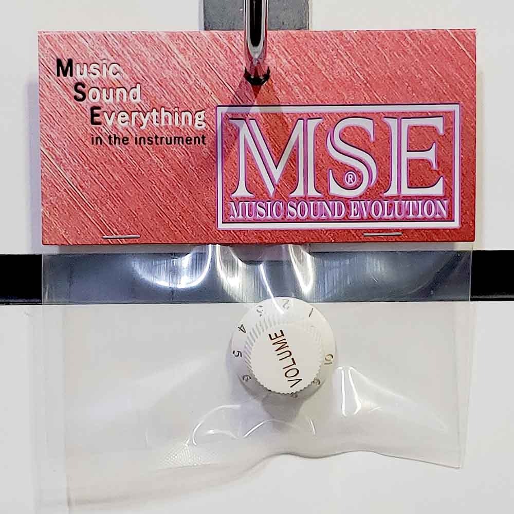 MSE STKN300V-WH-A 스트라토캐스터 볼륨노브 흰색 1개 MSE Stratocaster Volume Knob 300 White (1) 스트랫노브,인치노브 펜더포트,CTS포트용