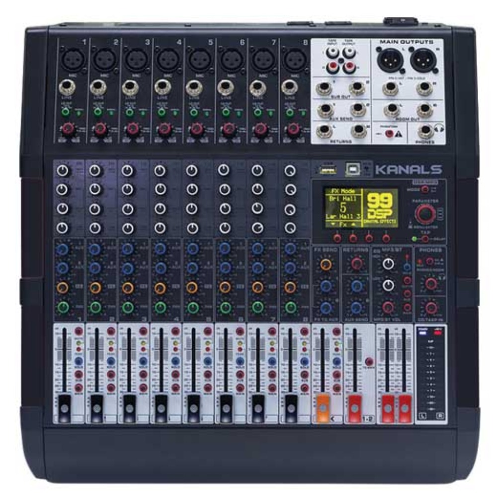 카날스 BKT1400 파워드믹서 Kanals BKT-1400 Powered Mixer 1400w출력(700x2) , USB,블루투스기능