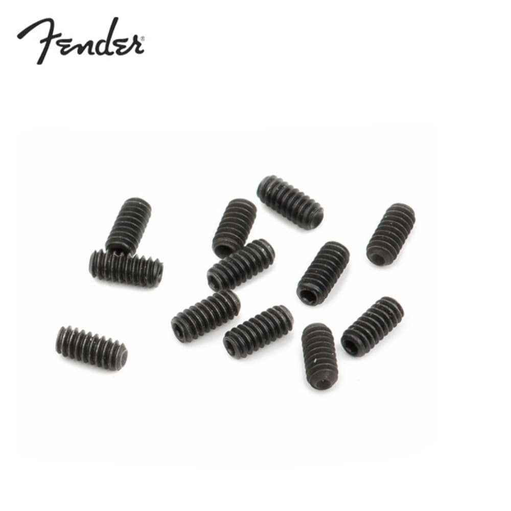 펜더 아메리칸시리즈 기타 브리지 새들나사 12개 1/4&quot;사이즈 Fender AMERICAN SERIES GUITAR BRIDGE SADDLE HEIGHT ADJUSTMENT SCREWS (1/4&quot;) 002-6779-049.0026779049