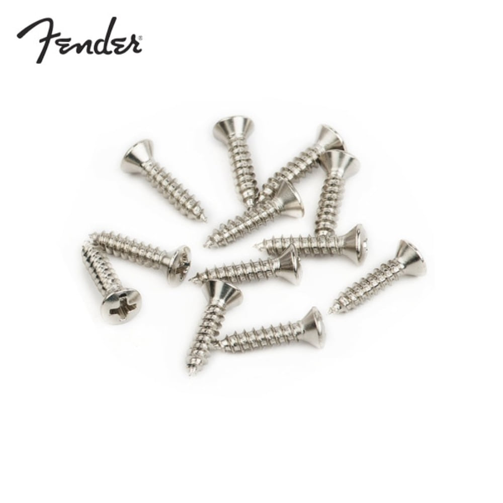 펜더 픽가드나사 12개 크롬색 각종플레이트용 나사 Fender PICKGUARD-VINTAGE BRIDGE COVER MOUNTING SCREWS (12) 001-5578-049,0015578049