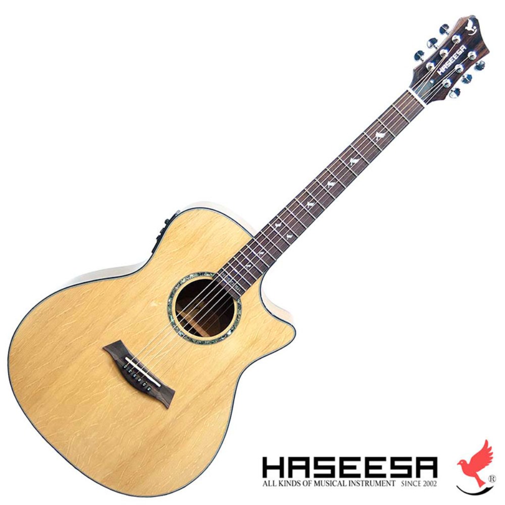 하세이사 FC300SE-BC 어쿠스틱기타 내추럴색 Haseesa FC-300SE Bearclaw Natural 베어클로스프러스,샤펠측후판,피쉬맨프리시스블랜드픽업,그로버헤드머신