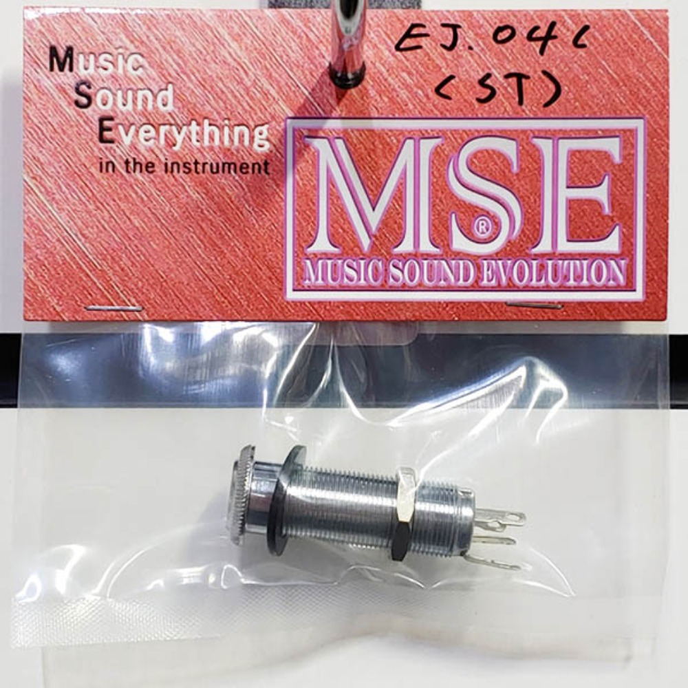 MSE EJ04C-ST 기타,베이스 아웃풋잭 스테레오 크롬색 매입잭 EJ-04C-ST Output Jack Streo Chrome 1/4인치잭,55잭,6.35잭,매입형잭,아웃잭