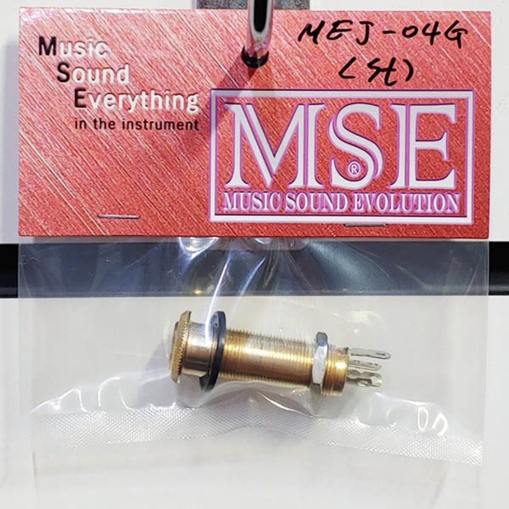 MSE EJ04G-ST 기타,베이스 아웃풋잭 스테레오 금색 매입잭 EJ-04G-ST Output Jack Streo Gold 1/4인치잭,55잭,6.35잭,매입형잭,아웃잭