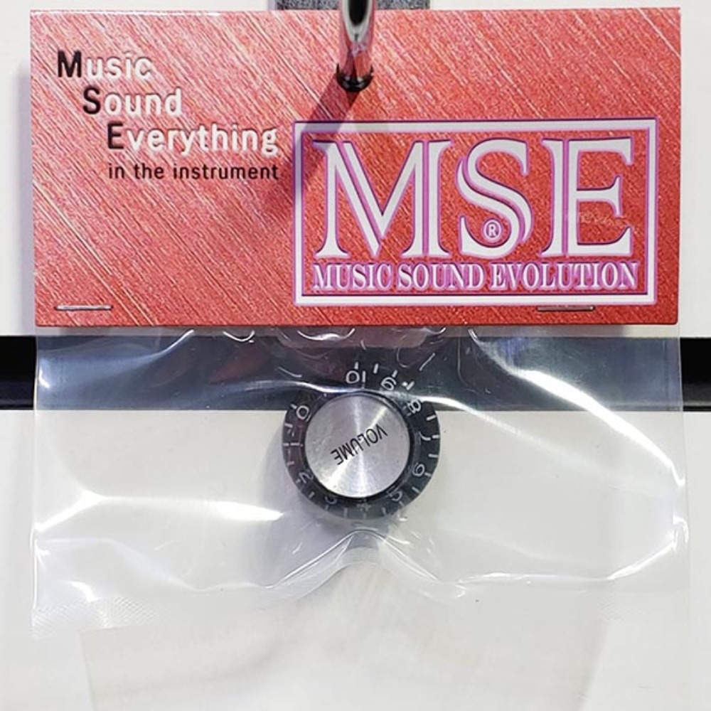 MSE THKN200SBAV 탑햇노브 실버/검정색 볼륨1개 TH-KN200SB-A-V Top Hat Knob Silver/Black Volume (1) CTS포트,깁슨포트용,깁슨노브대용