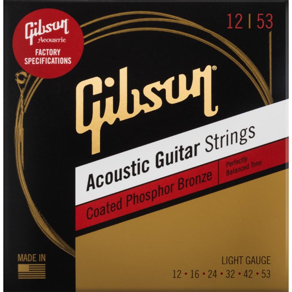 깁슨 코티드 포스포브론즈 1253 라이트 어쿠스틱기타줄세트 Gibson Coated Phosphor Bronze 12-53 Light 12,16,24,32,42,53 SAGCPB12,SAG-CPB12