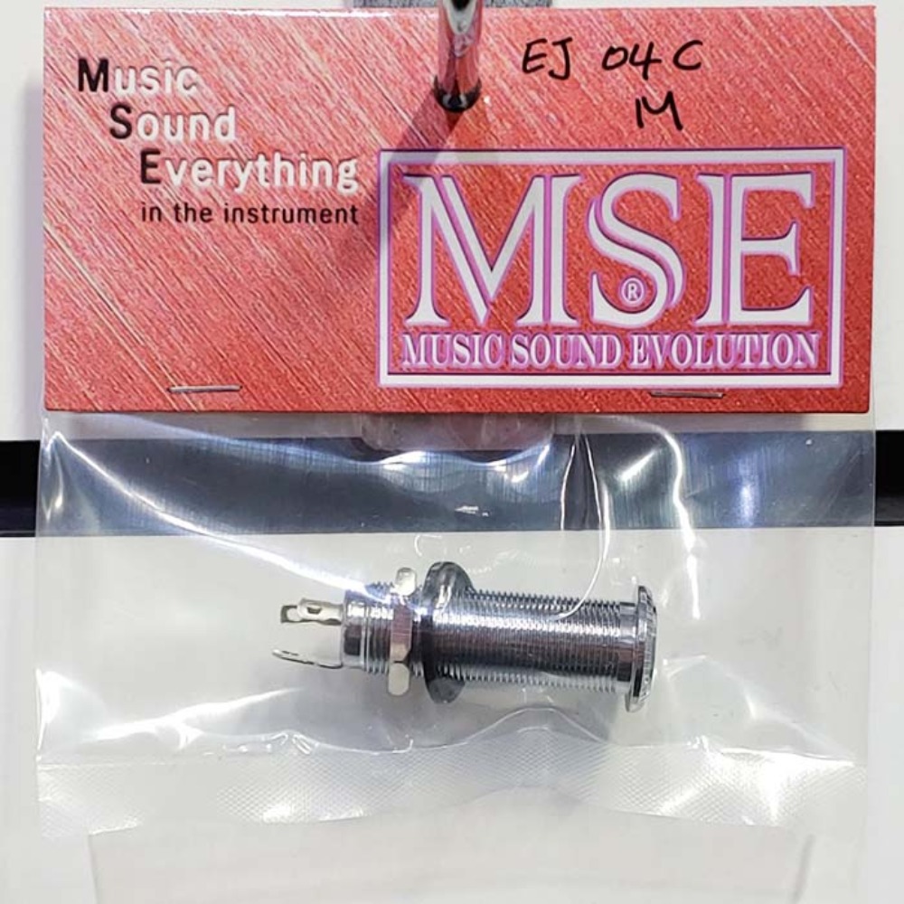 MSE EJ04C-M 기타,베이스 아웃풋잭 모노 크롬색 매입잭 EJ-04C-M Output Jack Mono Chrome 1/4인치잭,55잭,6.35잭,매입형잭,아웃잭