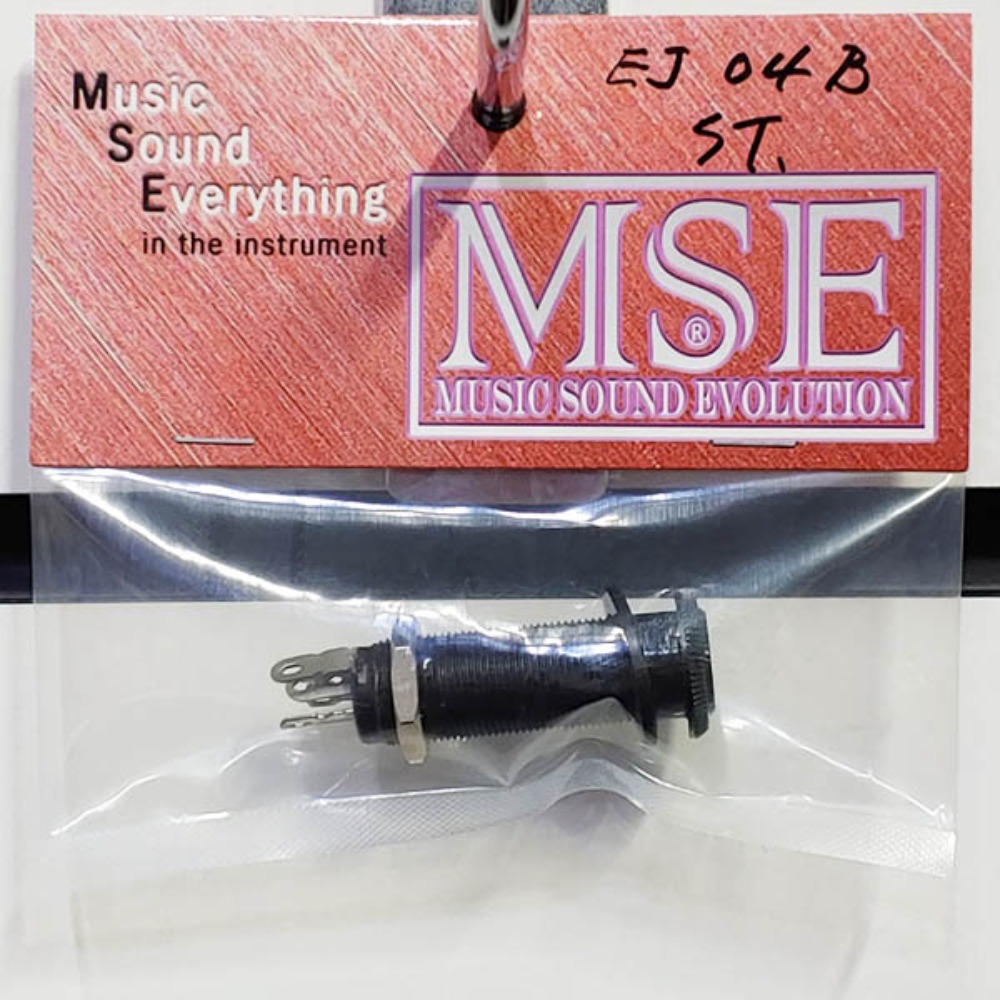 MSE EJ04B-ST 기타,베이스 아웃풋잭 스테레오 검정색 매입잭 EJ-04B-ST Output Jack Streo Black 1/4인치잭,55잭,6.35잭,매입형잭,아웃잭