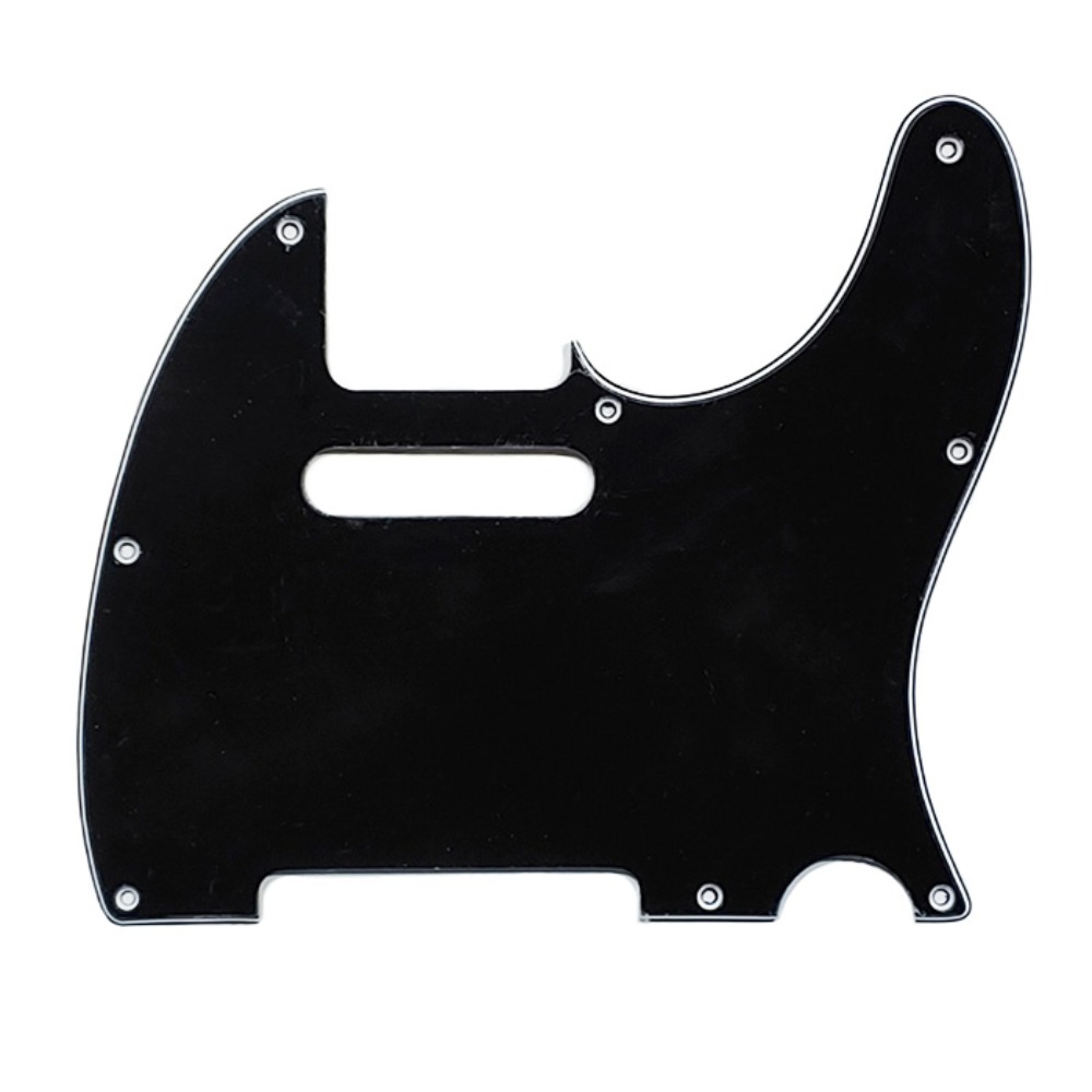 MSE TEPG8BK 텔레캐스터픽가드 검정색 8홀나사 3ply 텔레픽가드,펜더호환 MSE Tele Pickguard Black 8Hole