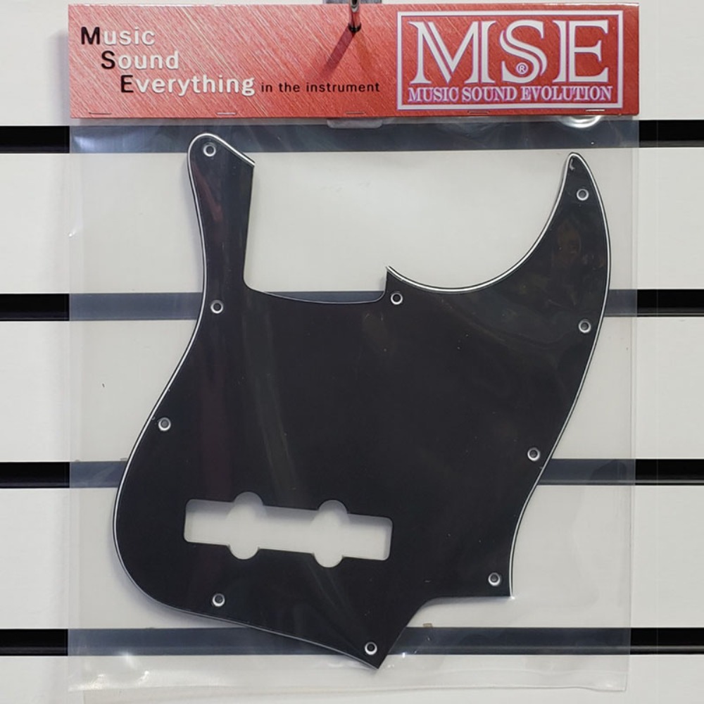 MSE JB4PG10WH 4현 재즈베이스픽가드 JB픽가드 검정색 10홀 3ply MSE JB4-PG10-BK JB Pickguard Black 10hole 멕시코펜더호환품