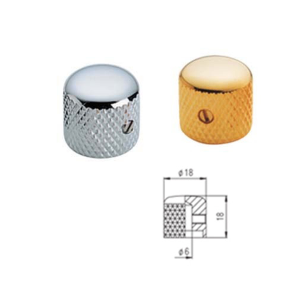 MSE MKN18G 메탈노브 금색 1개 MKN-18-G Dome Knob Gold (1) 1자드라이버스크류,돔노브,볼륨노브,톤노브