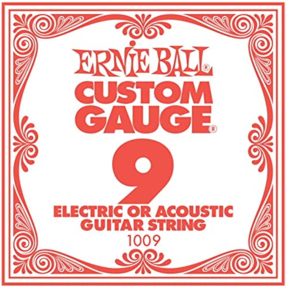 어니볼 9 낱줄 스틸줄 일렉기타,어쿠스틱기타줄 Ernieball 1009 Steel 9-42 게이지 1번줄