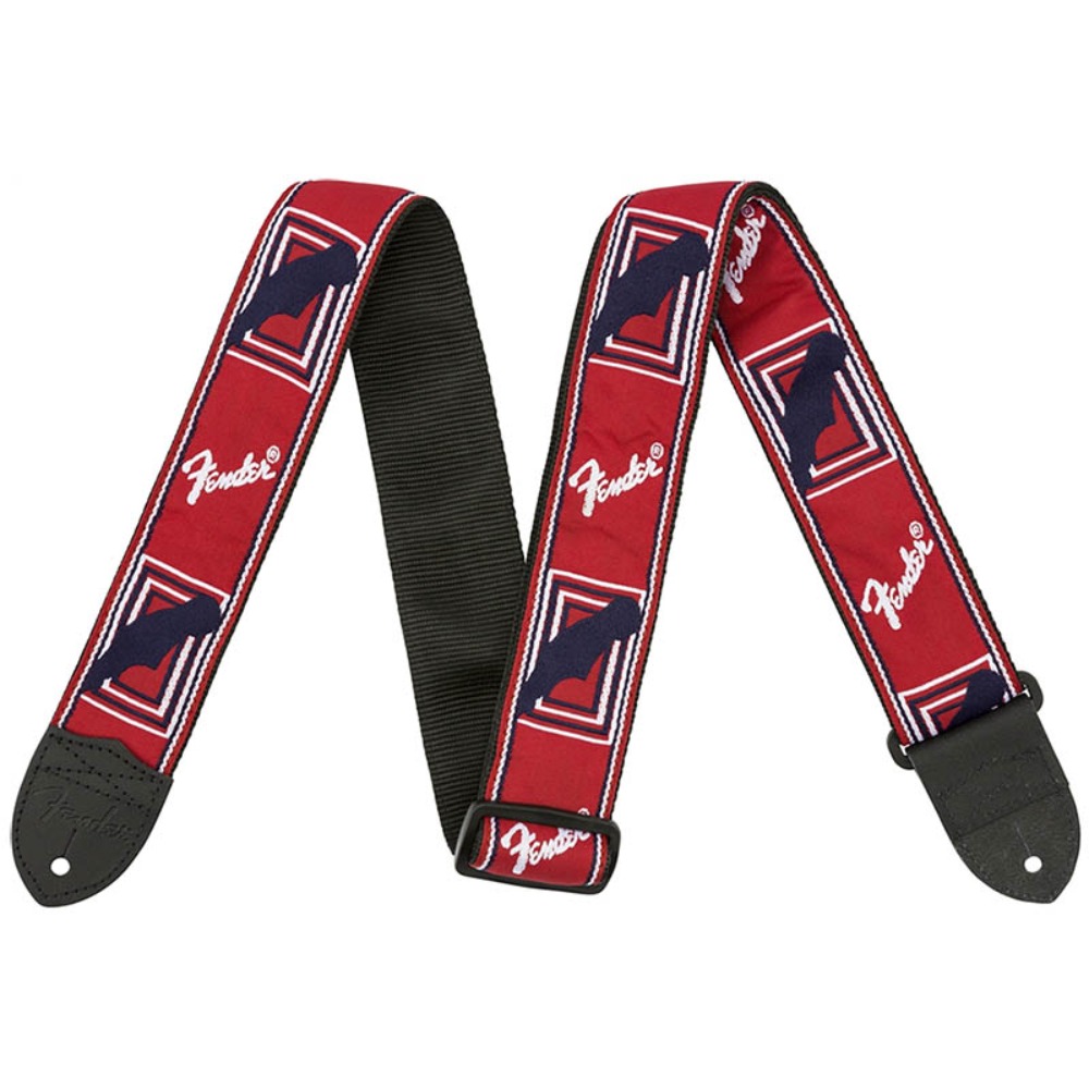 펜더 2인치모노그램 스트랩 레드/화이트/블루 색 Fender 2” MONOGRAMMED STRAPS Red/White/Blue 0990682000