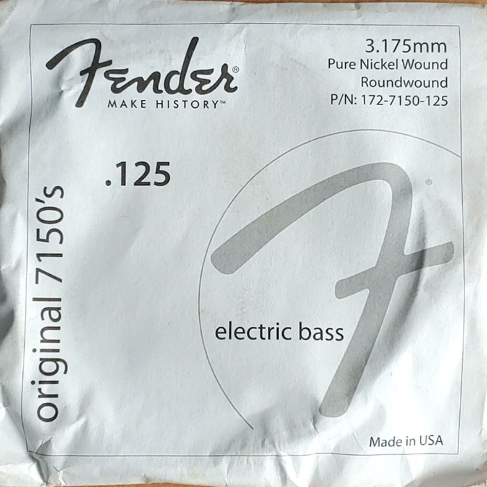 펜더 오리지널 7150&#039;S 베이스5번줄 퓨어니켈 125게이지 Fender Original 7150&#039;S Pure Nickel .125 Bass String 172-7150-125