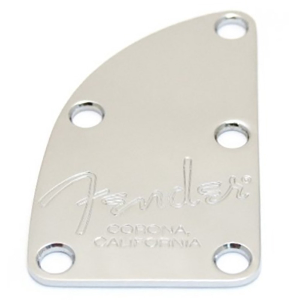 펜더 아메리칸디럭스 재즈베이스 5볼트 넥플레이트 크롬색 Fender 5-BOLT LOGO NECK PLATE Chrome 0058329000 005-8329-000