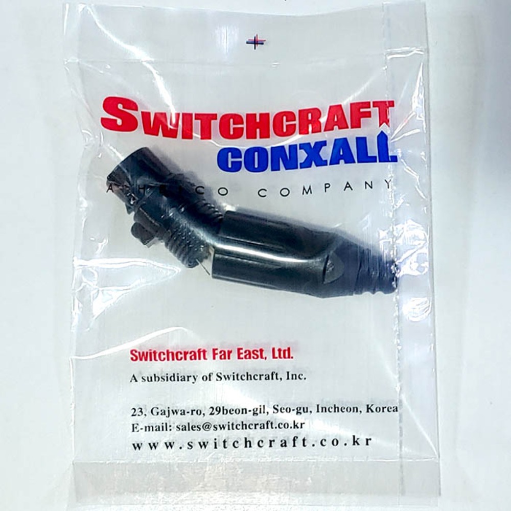 스위치크래프트  정품 AAA3FPBAUZ 암캐논 검정색+24K도금핀  Switchcraft Female XLR