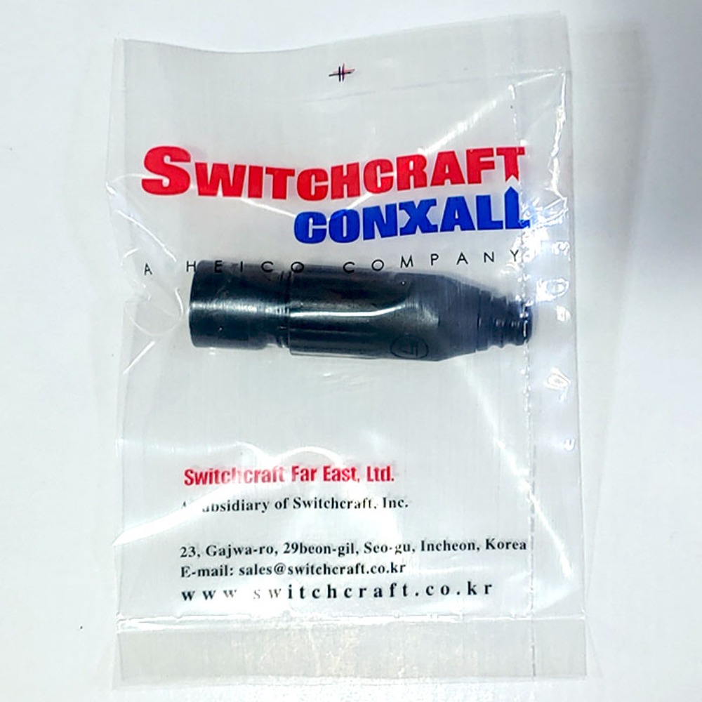 스위치크래프트 정품 AAA3MPBAUZ 수캐논 검정색+24K도금핀 Switchcraft Male XLR