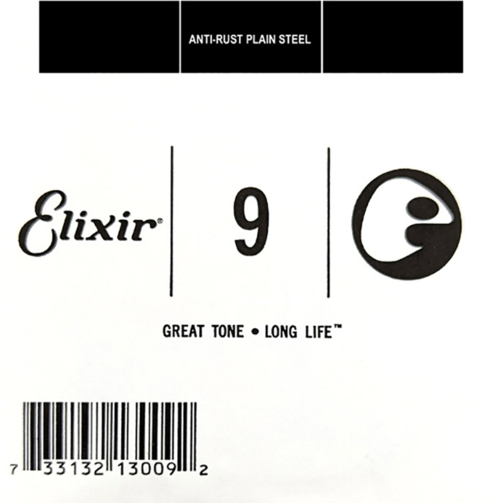 엘릭서 낱줄 9게이지 안티러스트 플레인스틸 Elixir 009 Antirust Plain Steel 일렉9-42세트 1번줄