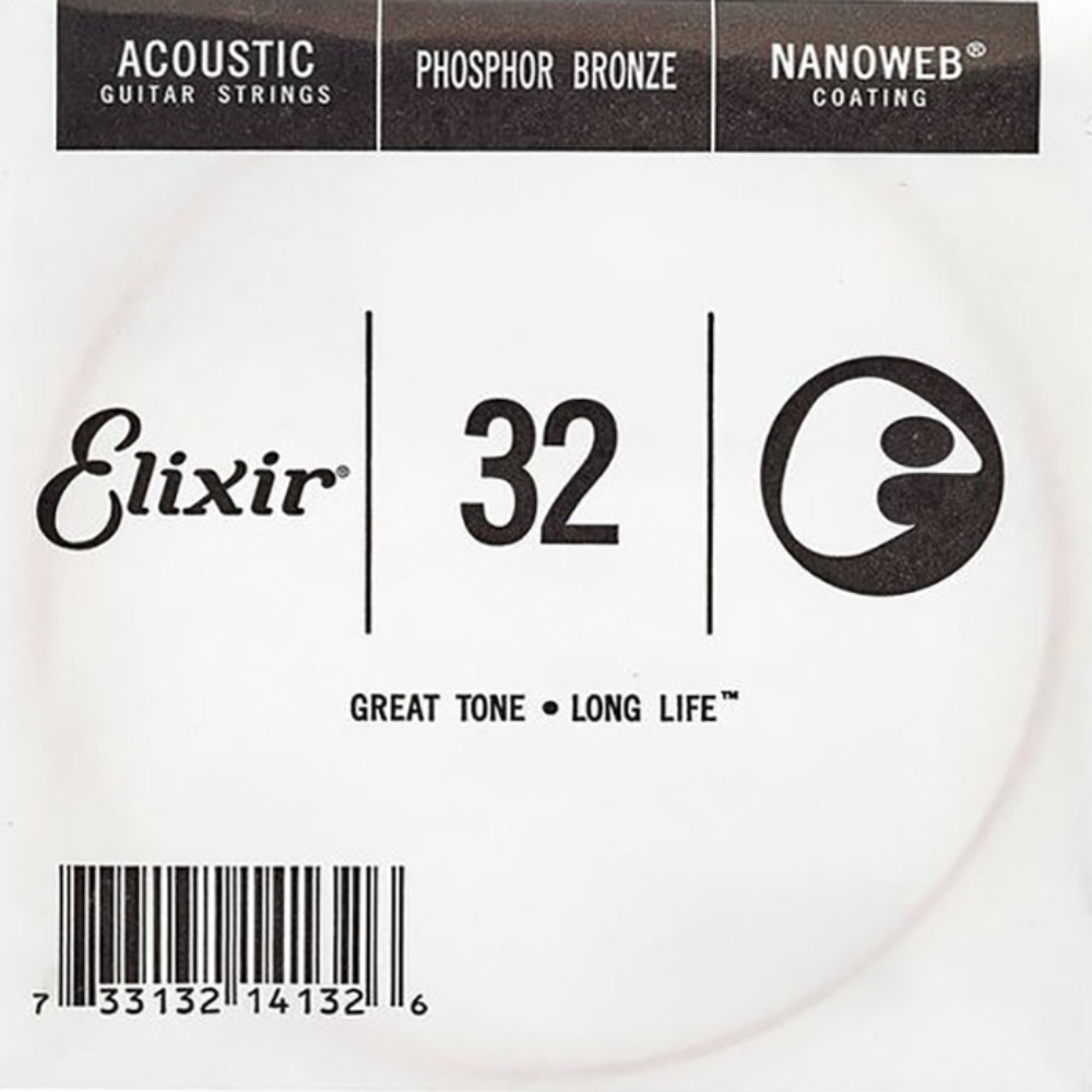 엘릭서 나노웹 포스포브론즈 어쿠스틱낱줄 32게이지 Elixir Nanoweb Phosphor Bronze Acoustic 032 12-53세트 4번줄