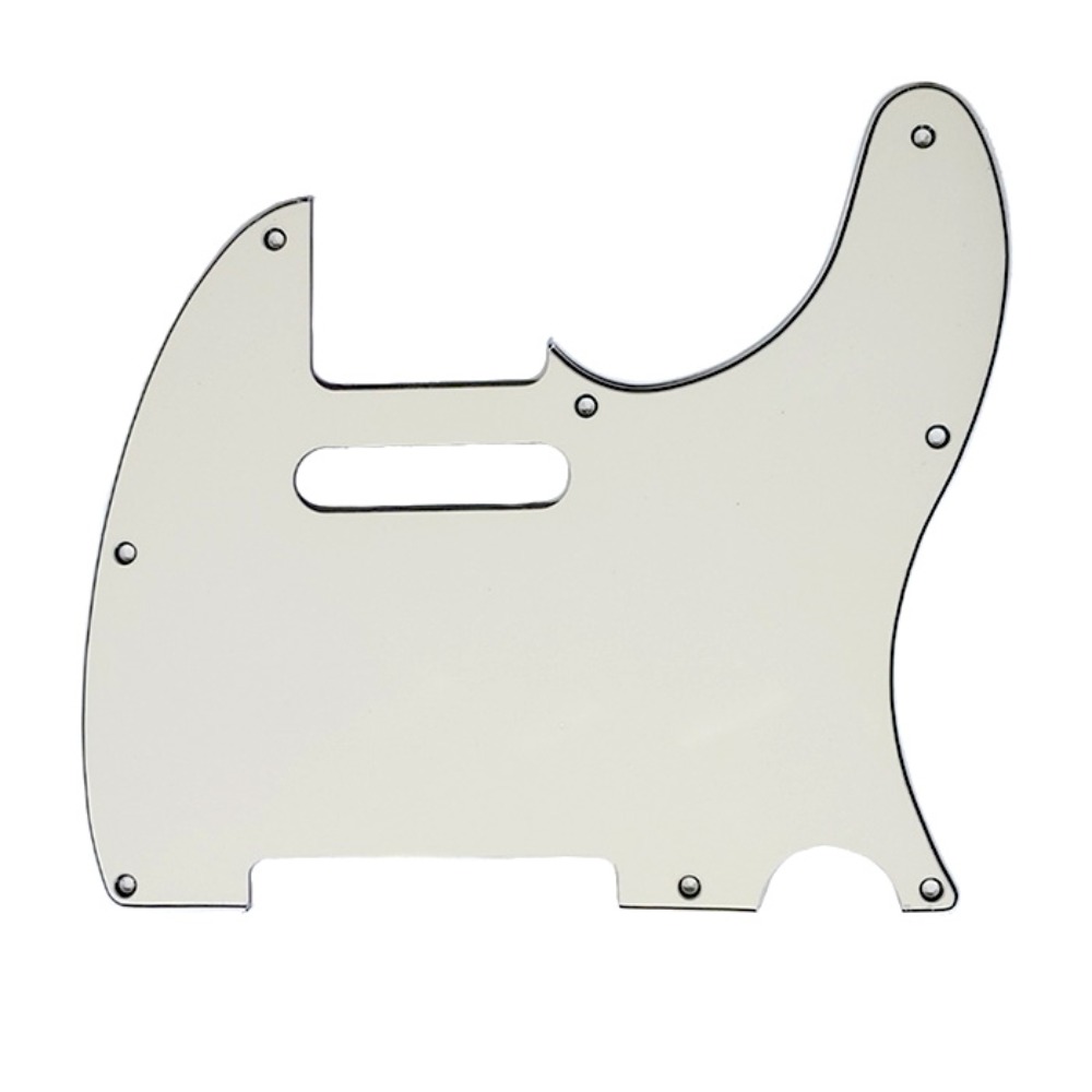 MSE TEPG8PAR 텔레캐스터픽가드 파치먼트색 8홀나사 3ply 텔레픽가드,펜더호환 MSE Tele Pickguard Parchment 8Hole