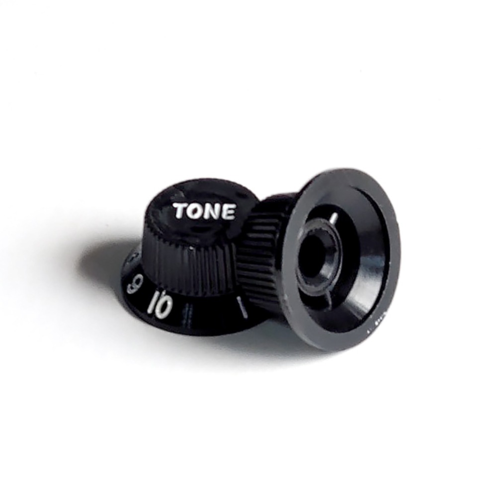 MSE STKN500T-BK-AK 스트라토캐스터 톤노브 검정색 1개 펜더호환 스트랫노브 Stratocaster Tone Knob Black (1) 모든스플릿샤프트포텐셔미터용