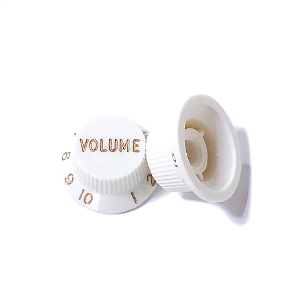 MSE STKN500V-PARCH-AK 스트라토캐스터 볼륨노브 파치먼트색 1개 펜더호환 스트랫노브 Stratocaster Volume Knob Parchment (1) 모든스플릿샤프트포텐셔미터용