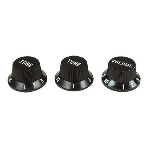 펜더 스트라토캐스터 노브 1볼륨2톤 검정색 Fender STRATOCASTER® KNOBS 1V,2T Black 099-1365-000,0991365000