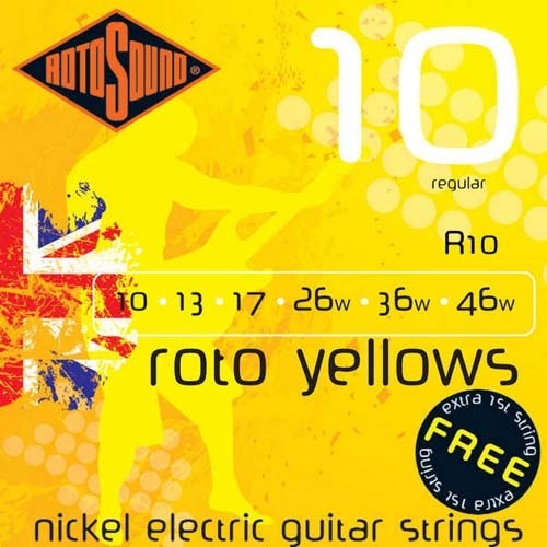 로토사운드 R10 일렉줄세트 ROTO YELLOW 니켈(10-46)/1번선1개더