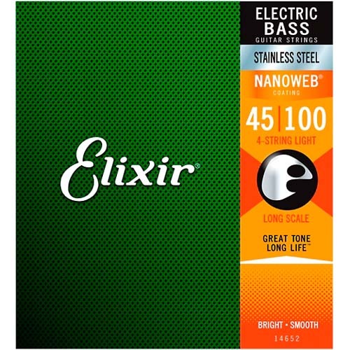 엘릭서 14652 나노웹 스탠 베이스줄 45100 라이트 Elixir Nanoweb Bass Stainless Light 45-100 45,65,80,100