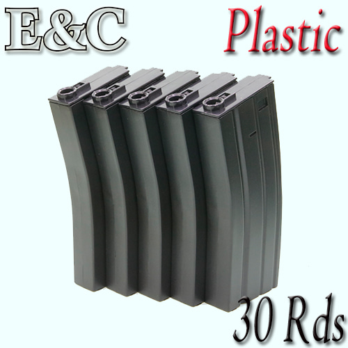 E&amp;C Plastic Magazine / 30 Rds (5 pcs) BK