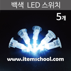 백색 LED스위치 (5개)