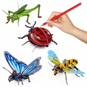 DIY 3D 입체 색칠 곤충퍼즐(메뚜기+무당벌레 세트))
