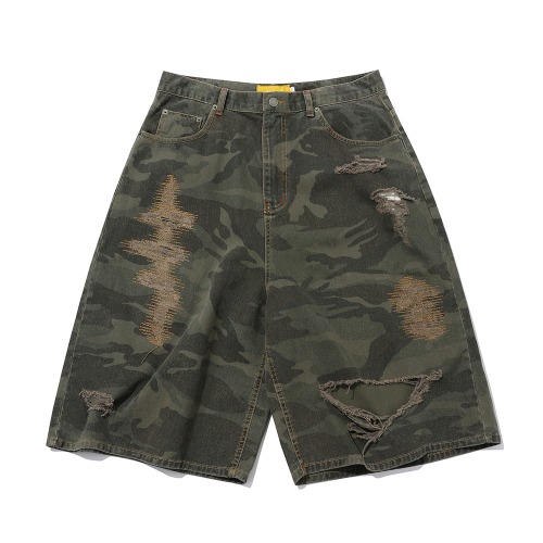 [SIZE 3 - 7/8 출고예정] Destroyed Camo Shorts(VINTAGE KHAKI)