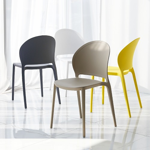 영가구[B급상품] 로엔 플라스틱 사출 심플 디자인 카페 의자