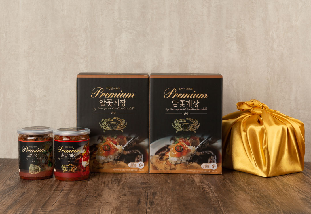 셰프의 장 선물 베스트 D SET( 암꽃게장 2BOX  + 순살꽃게장500G + 꼬막장500G)