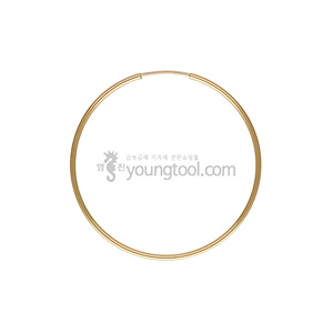 14K 옐로우 골드필드 엔드리스 후프 이어링 장식 (1.25T x 38 mm)