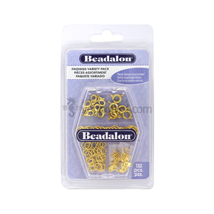 [수입구매대행] Beadalon 황동 비즈 &amp; 체인 마감용 장식 (6종 세트/Gold색 도금)