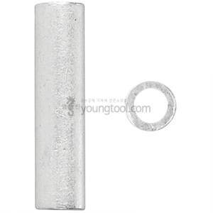 [수입구매대행] Beadalon 황동 아티스틱 와이어 전용 튜브 클림프 비즈 장식 (10.0 x 3.0 mm/Silver색 도금)