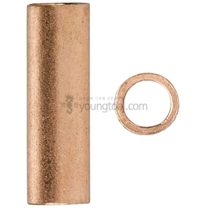 [수입구매대행] Beadalon 황동 아티스틱 와이어 전용 튜브 클림프 비즈 장식 (10.0 x 3.7 mm/Bare Copper색 도금)