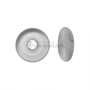 [수입구매대행] Beadalon 실리콘 타원형 비드 범퍼 장식 (1.5 mm/Silver)