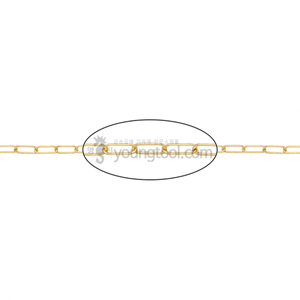 14K 옐로우 골드필드 체인 (플랫 클립/2.0 mm)