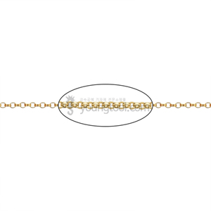 14K 옐로우 골드필드 체인 (롤로/1.1 mm)