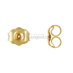 14K 옐로우 골드필드 나비클러치 장식 (5.1 x 4.3 mm)