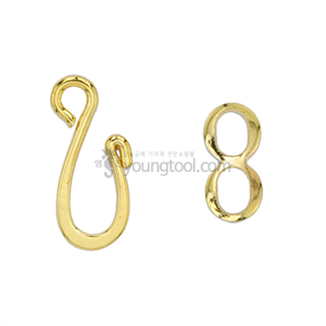 Beadalon 황동 U자형 후크 장식 (23.8 mm/Gold색 도금)