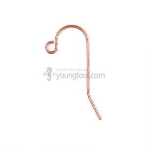 14K 핑크 골드필드 민자 낚시고리 장식 A (0.69T x 22.0 mm)