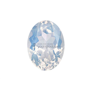 블루 문 수정 (Faceted Blue Moon Quartz/Oval)